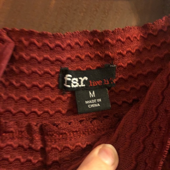 Maroon bubble skirt - Picture 2 of 2